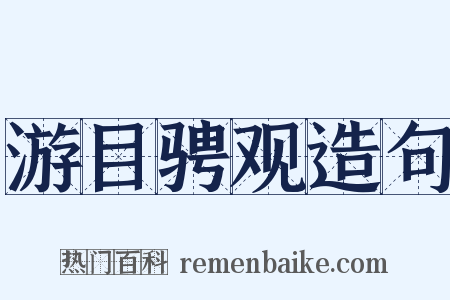 游目骋观造句是什么意思的图片